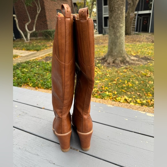 ZODIAC Iggy Wedge Knee High Boot Women's Size 8 Cognac - Picture 6 of 10